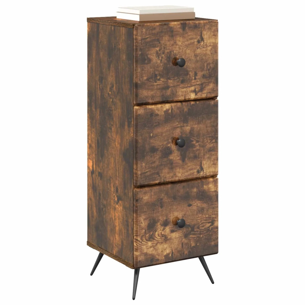 Mobile con Cassetti Rovere Fumo 33 x 34,5 x 90 cm 895540