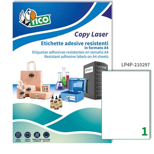 Etichet poliest.bianco 210x297-70ff - LP4P-210297