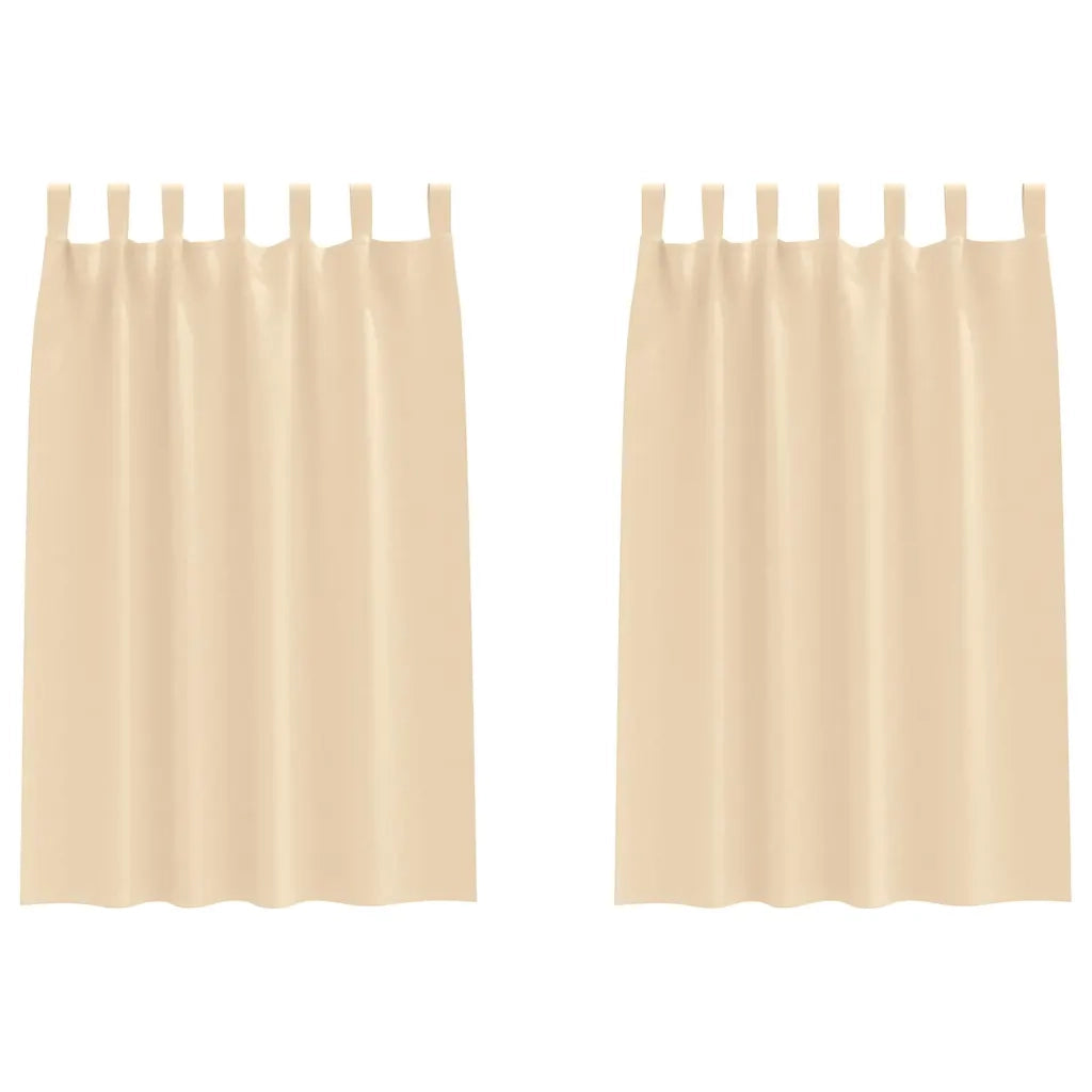 Tende Blackout con Anelli 2 pcs Crema 175 x 140 cm Poliestere 4107594
