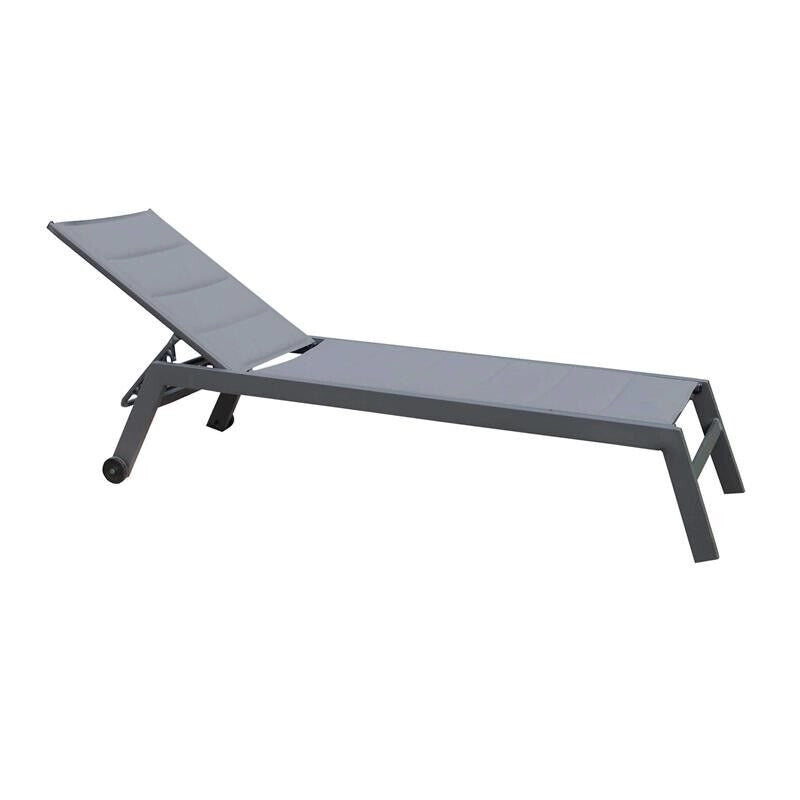 LETTINO FORMENTERA IMPILABILE IN COLORE ANTRACITE 198 X 61 X 34/95 CM