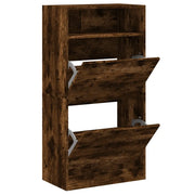 Scarpiera | Mobile per scarpe Rovere Fumo 60x34x116 cm in Legno Multistrato