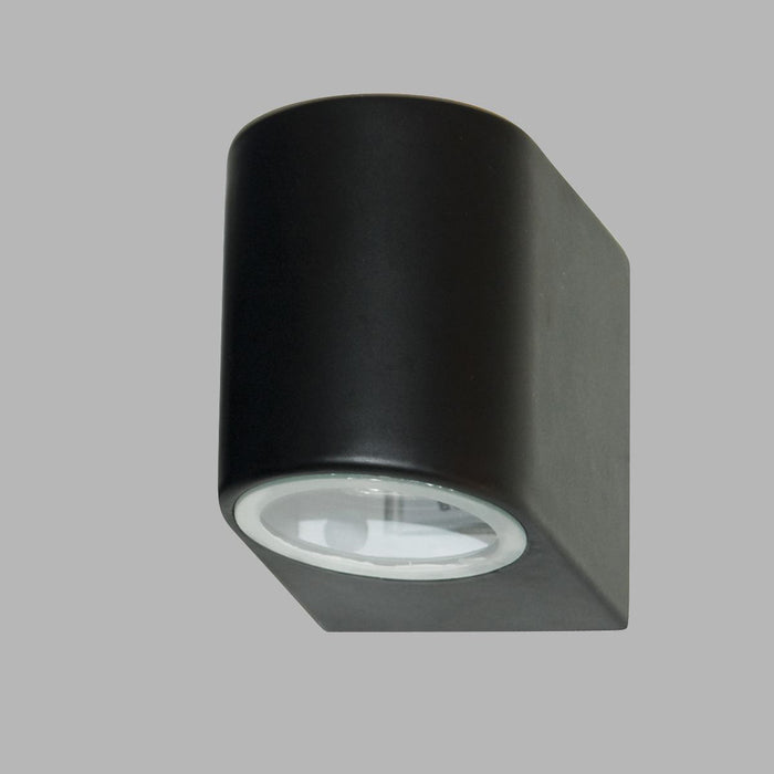 Applique Moderna Eiffel Alluminio Nero Vetro 1 Luce Gu10