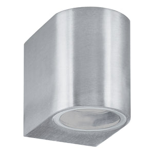 Applique Moderna Eiffel Alluminio Argento Vetro 1 Luce Gu10