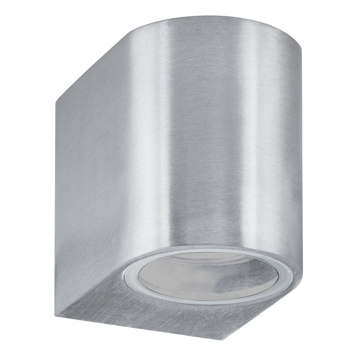 Applique Moderna Eiffel Alluminio Argento Vetro 1 Luce Gu10