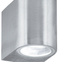 Applique Moderna Eiffel Alluminio Argento Vetro 1 Luce Gu10