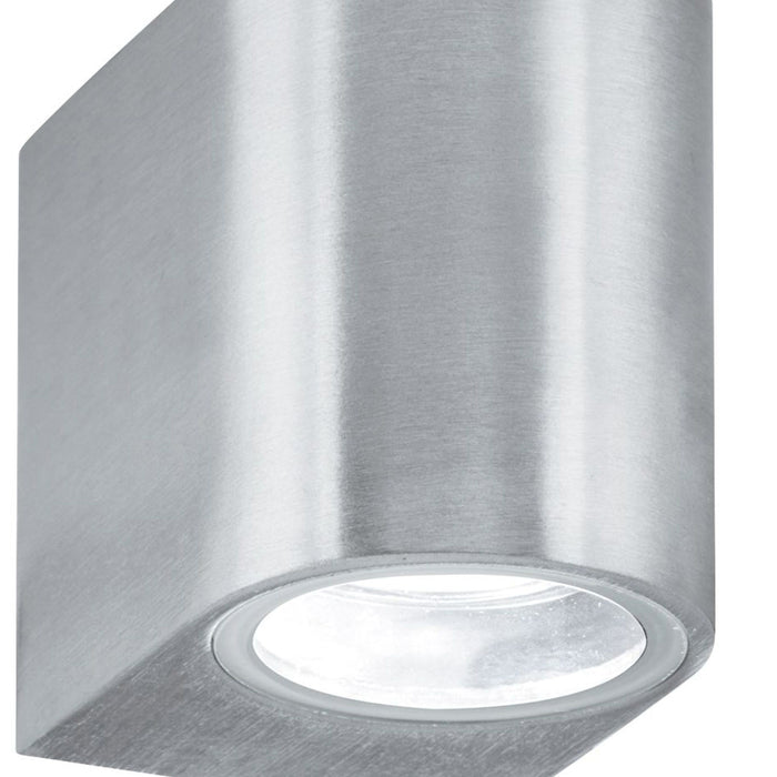 Applique Moderna Eiffel Alluminio Argento Vetro 1 Luce Gu10