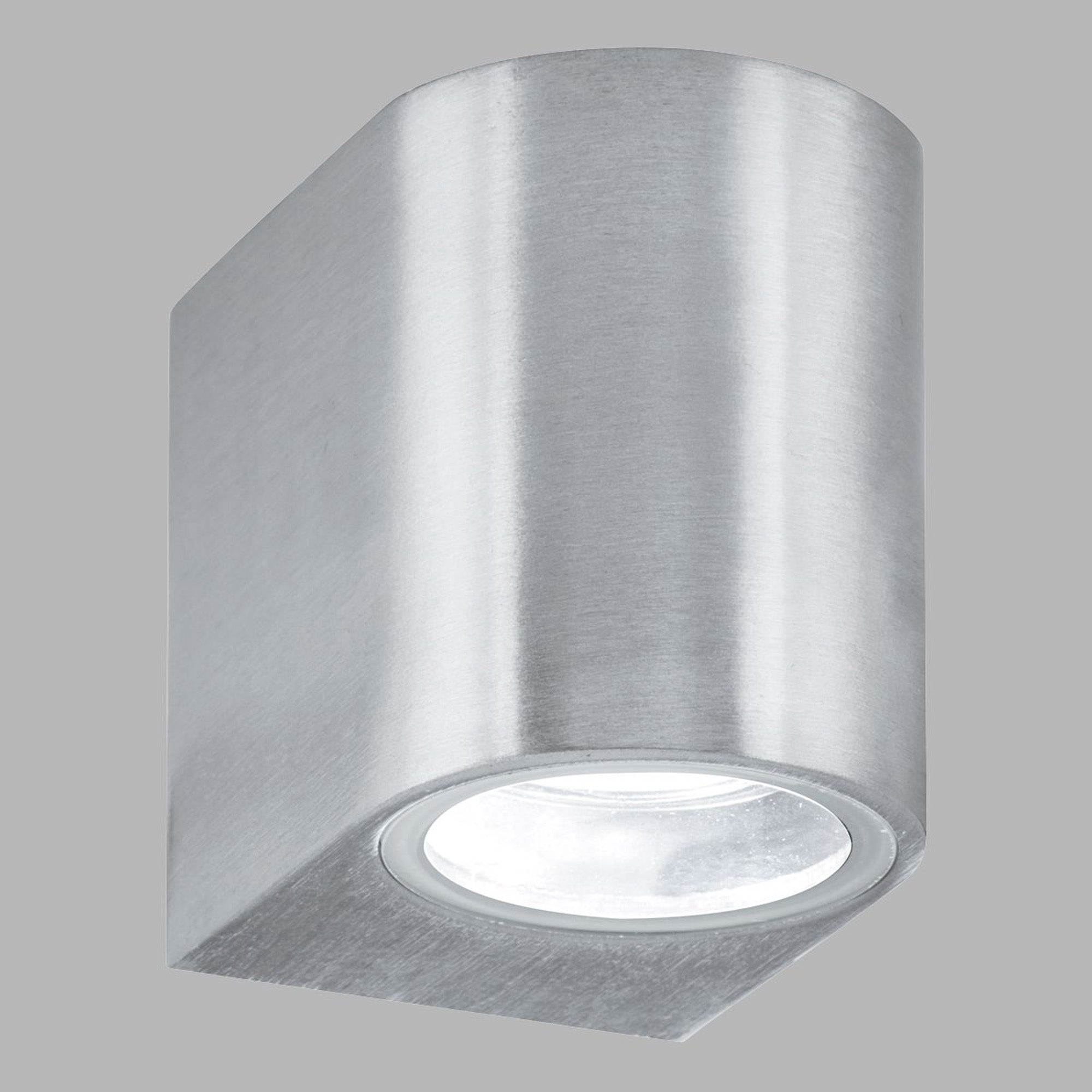 Applique Moderna Eiffel Alluminio Argento Vetro 1 Luce Gu10