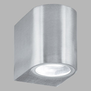 Applique Moderna Eiffel Alluminio Argento Vetro 1 Luce Gu10