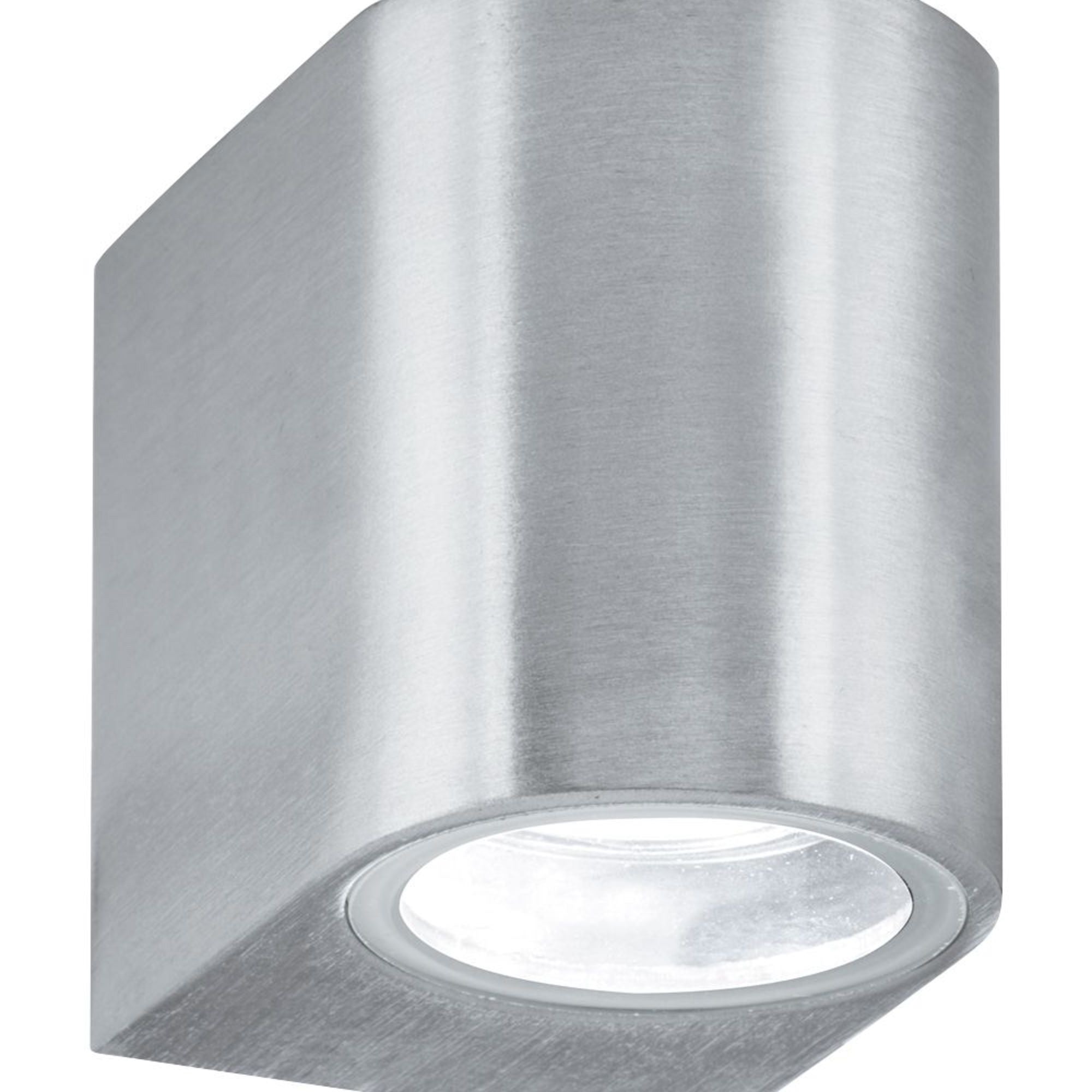 Applique Moderna Eiffel Alluminio Argento Vetro 1 Luce Gu10