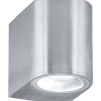 Applique Moderna Eiffel Alluminio Argento Vetro 1 Luce Gu10