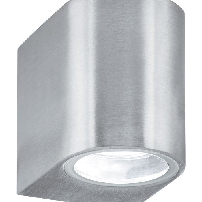 Applique Moderna Eiffel Alluminio Argento Vetro 1 Luce Gu10