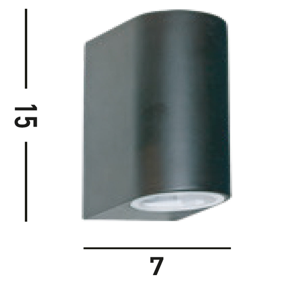 Applique Moderna Eiffel Alluminio Nero Vetro 2 Luci Gu10