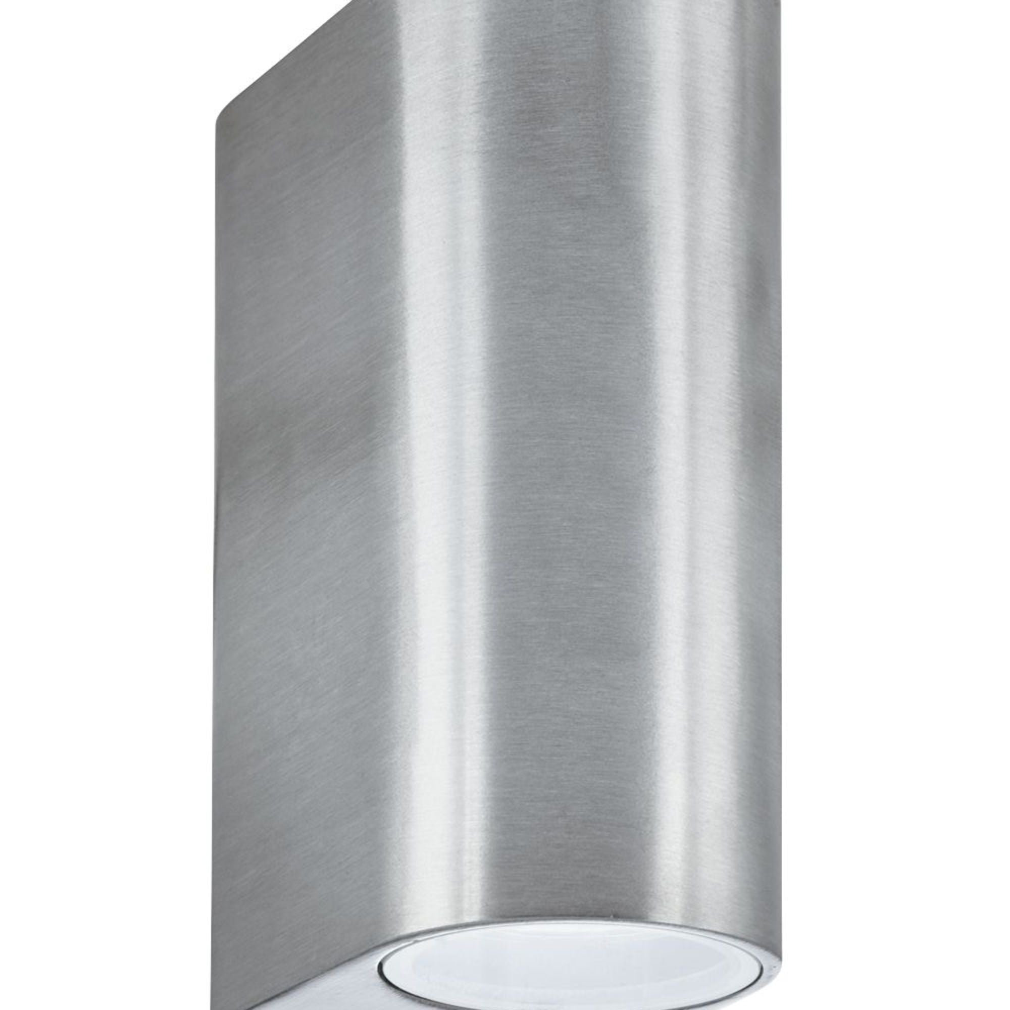 Applique Moderna Eiffel Acciaio Argento Vetro Trasparente 2 Luci Gu10