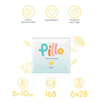 Pillo Pannolini per Neonati 168 pz Taglia 3 (6-10 kg) 10416