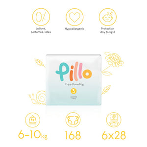 Pillo Pannolini per Neonati 168 pz Taglia 3 (6-10 kg) 10416