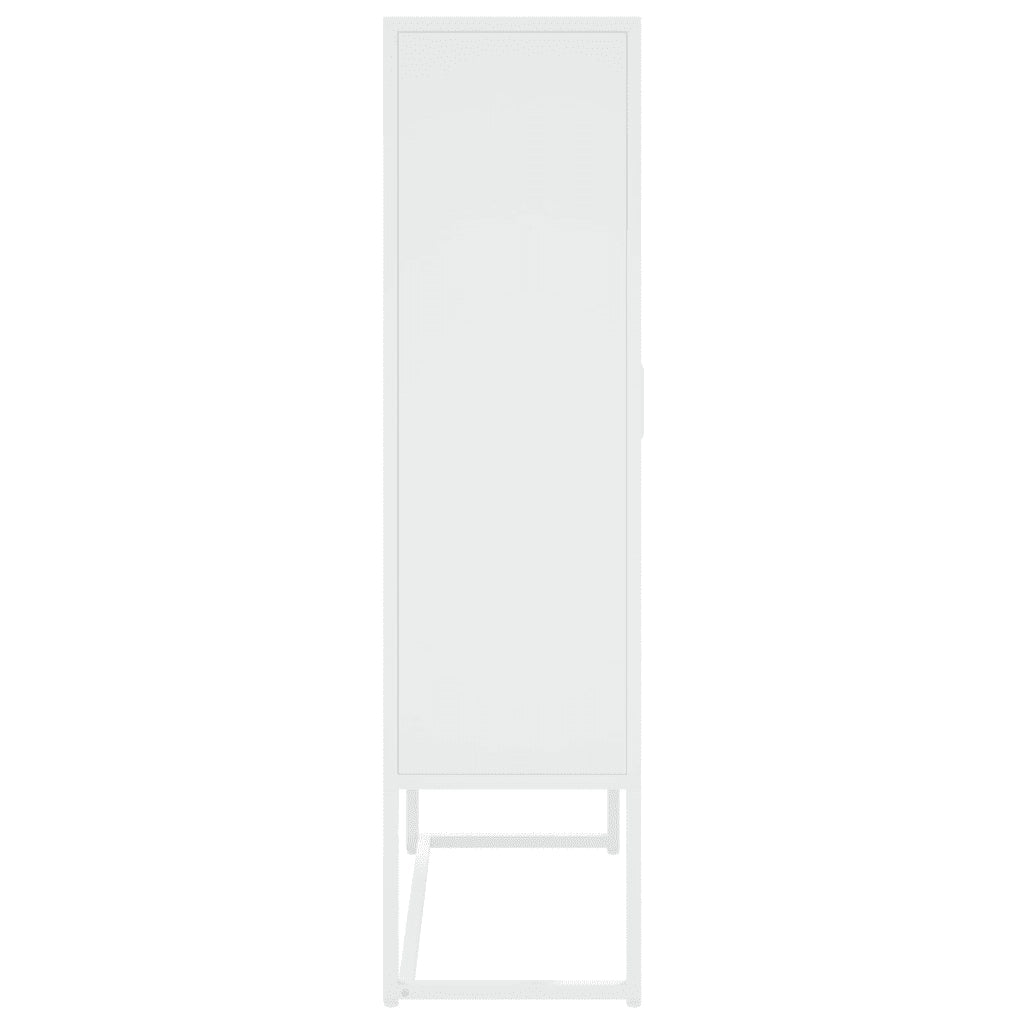 Credenza Alta Bianca 80x35x135 cm in Acciaio 335875
