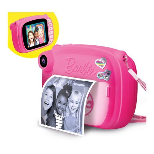 Fotocamera istantanea lisciani 97050 barbie print cam rosa