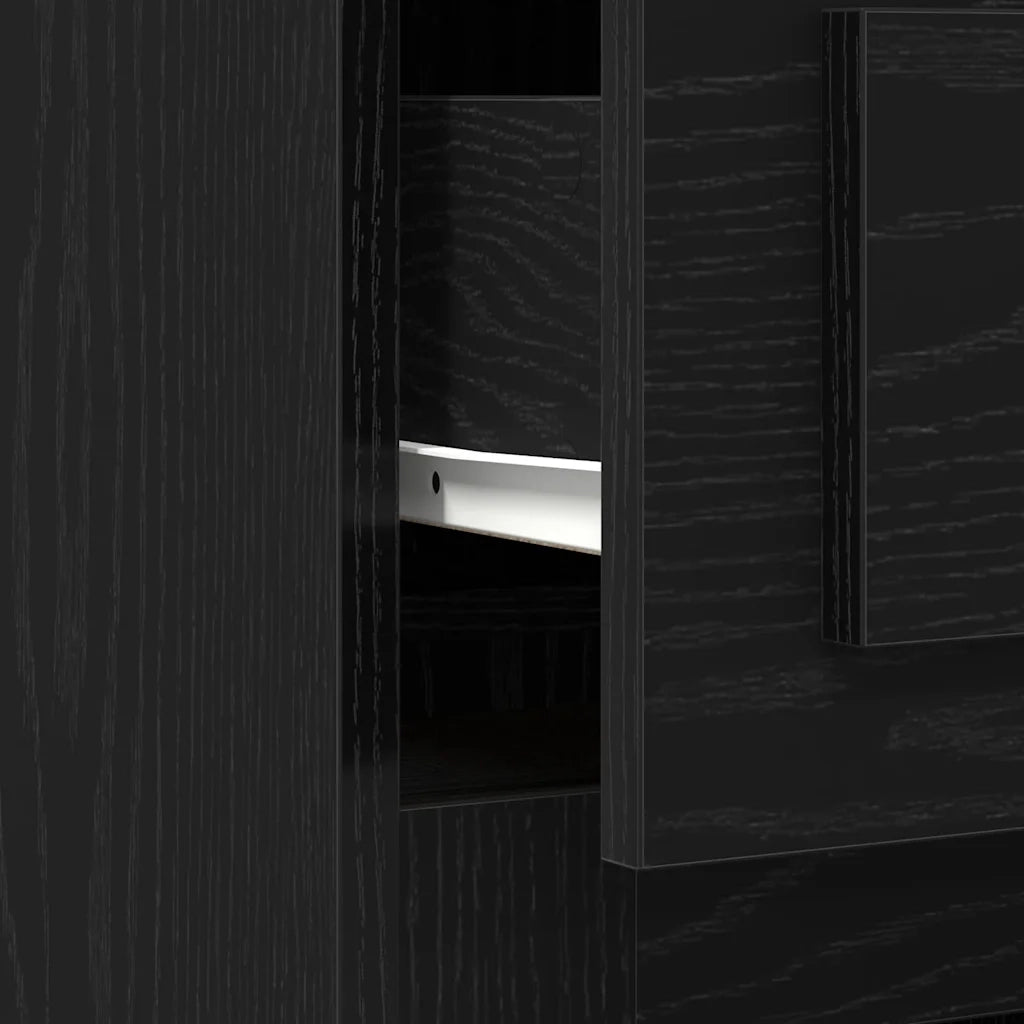 Scrivania | Tavolo da Ufficio Rovere Nero 50 x 115 x 75 cm Legno multistrato