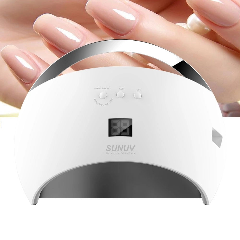 Trade Shop - Lampada Led Uv Per Nail Art Sun6 48w Ricostruzione Unghie Con Timer Lcd -
