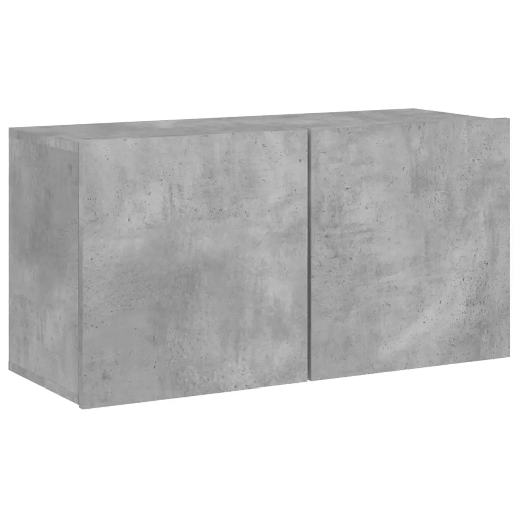 Mobile TV a Parete Grigio Cemento 80x30x41 cm