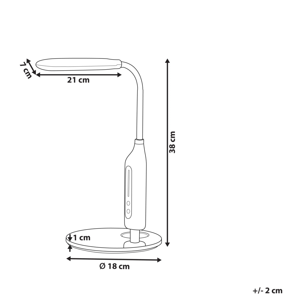 Lampada da ufficio LED nera materiale sintetico braccio regolabile 38 cm soggiorno ufficio cameretta