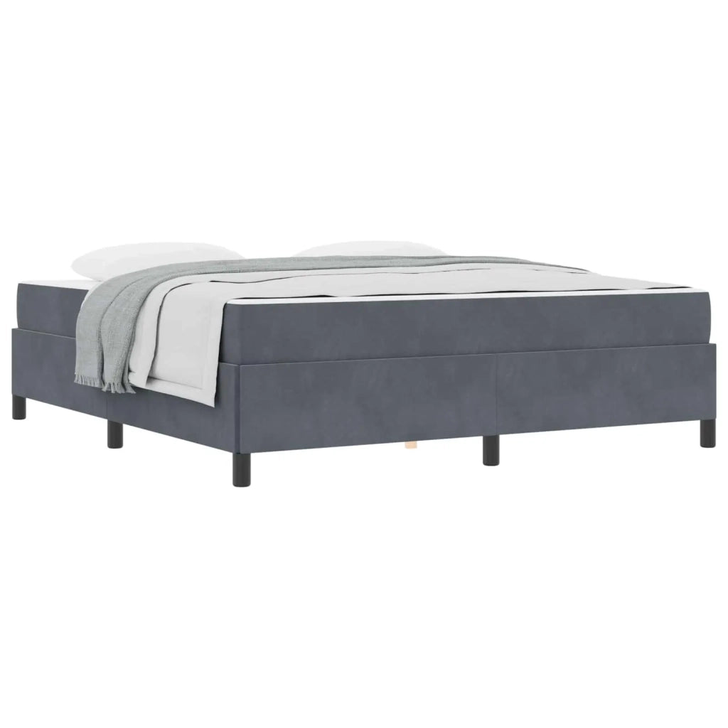 Struttura del letto Grigio scuro 180 x 200 cm Tessuto