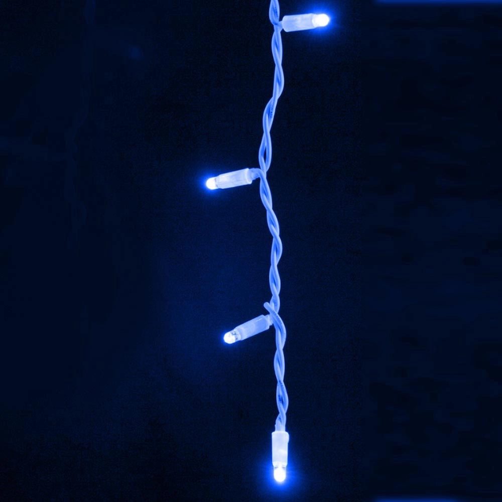 Trade Shop - Catena Luminosa Natalizia 120 Led Luce Blu Con Flash 9mt Esterno Prolungabile -