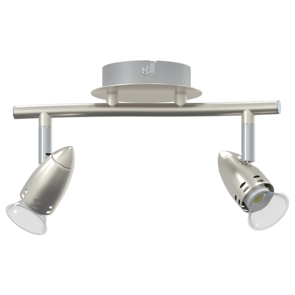 Farettto da soffitto 2 vie regolabili nichel opaco GU10