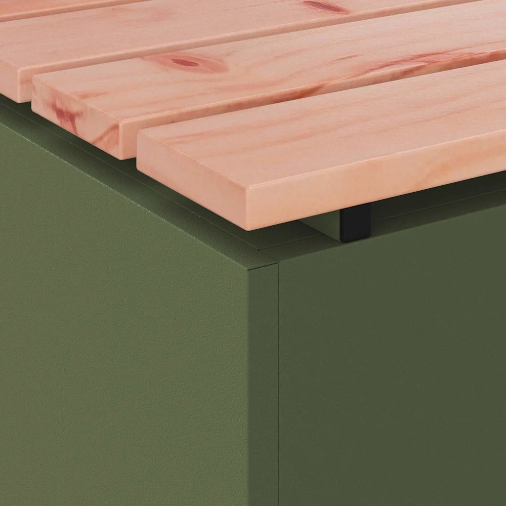 Panchina da giardino Oliver verde 40 x 40 x 43 cm Acciaio 874915