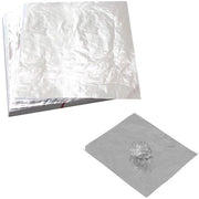 Blatt Argento 200 Pezzi - 14 x 14 cm - Imitazione Argento - Alluminio - Artigianato - Decorazione - Non Commestibile - Verniciatura