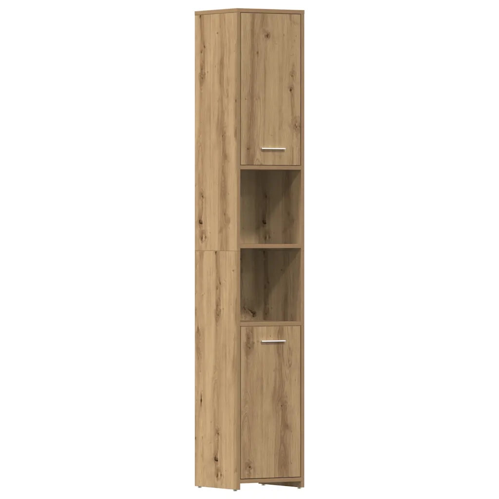 Set Mobili da Bagno 4 pz Rovere Artigianale Legno Multistrato