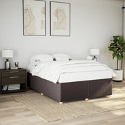 Giroletto senza Materasso-Struttura Letto Marrone Scuro 140x200 cm Tessuto 594101