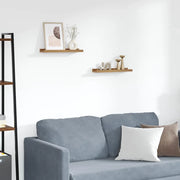 Scaffale da parete con lo scaffale 2 pcs Marrone 40 x 9 x 3 cm 42020011