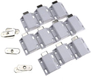 Set di riparazione per serrature a pressione - 10x serrature magnetiche - fissaggio con viti - bianco - plastica/metallo - per aprire/chiusura facile - serratura per porta