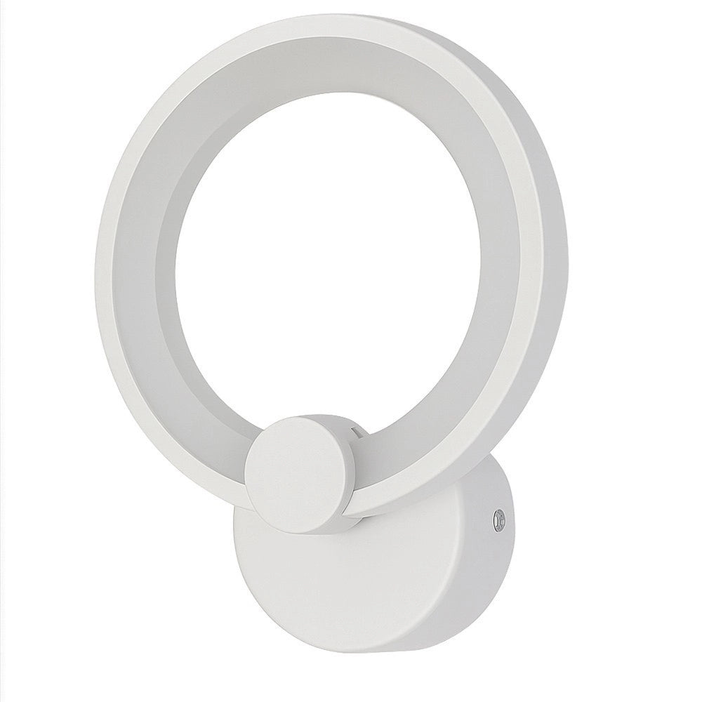 Trade Shop - Applique Led Forma Di Cerchio 9w Moderna Tecnologia Cct Luce Fredda Calda Naturale E27-3c -