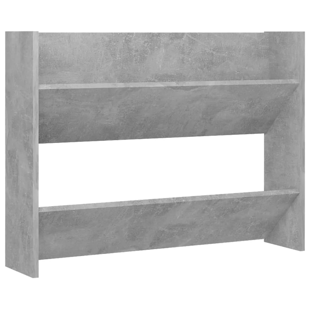Scarpiera mobiletto portascarpe mobiletto da parete per ingresso/corridoio/soggiorno 80 x 18 x 60 cm truciolato grigio 02_0021920