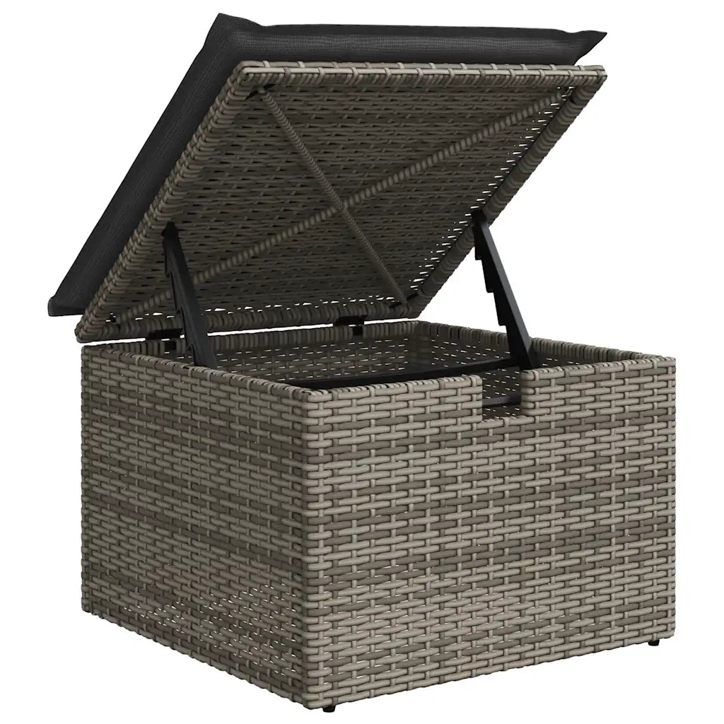 Set Divano da Giardino 6 pz con Cuscini Grigio in Polyrattan 3328131