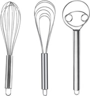 Set di utensili da cucina in acciaio inossidabile 3 diverse guardine per mescolare, battere, montare e mescolare