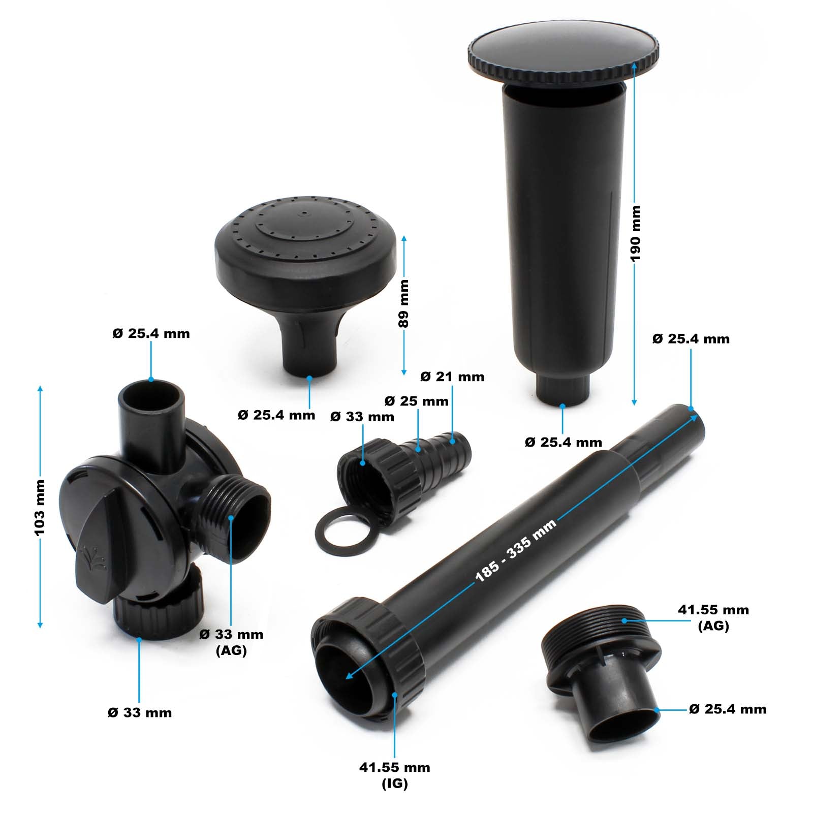 Filtro UV per fontana CUF-2800 3.000 l/h 30 W Prevalenza 2 m Lampada UVC 11 W