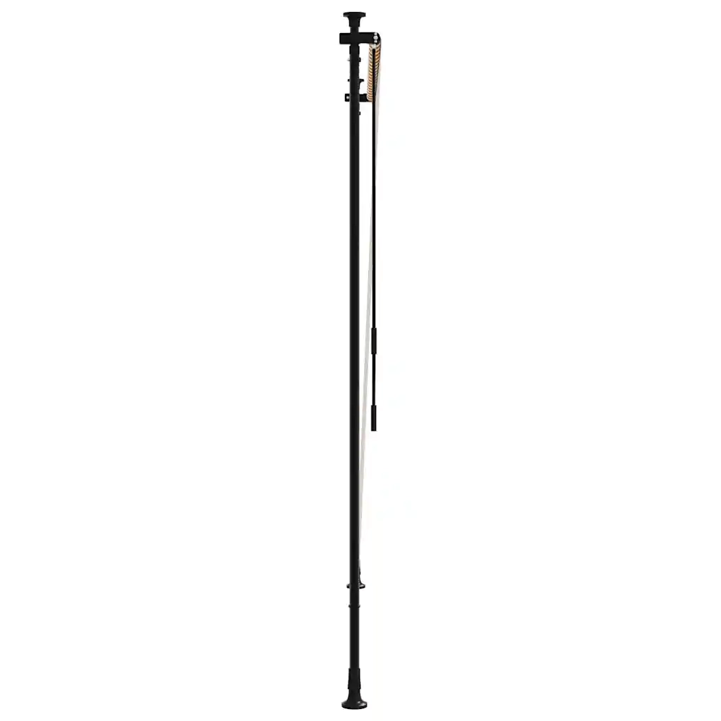 Tenda a Rullo Esterno Arancio Bianca 150x270 cm Tessuto Acciaio 368770