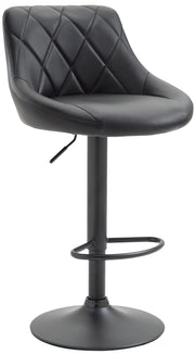 Sgabello Lazio in similpelle nero,nero