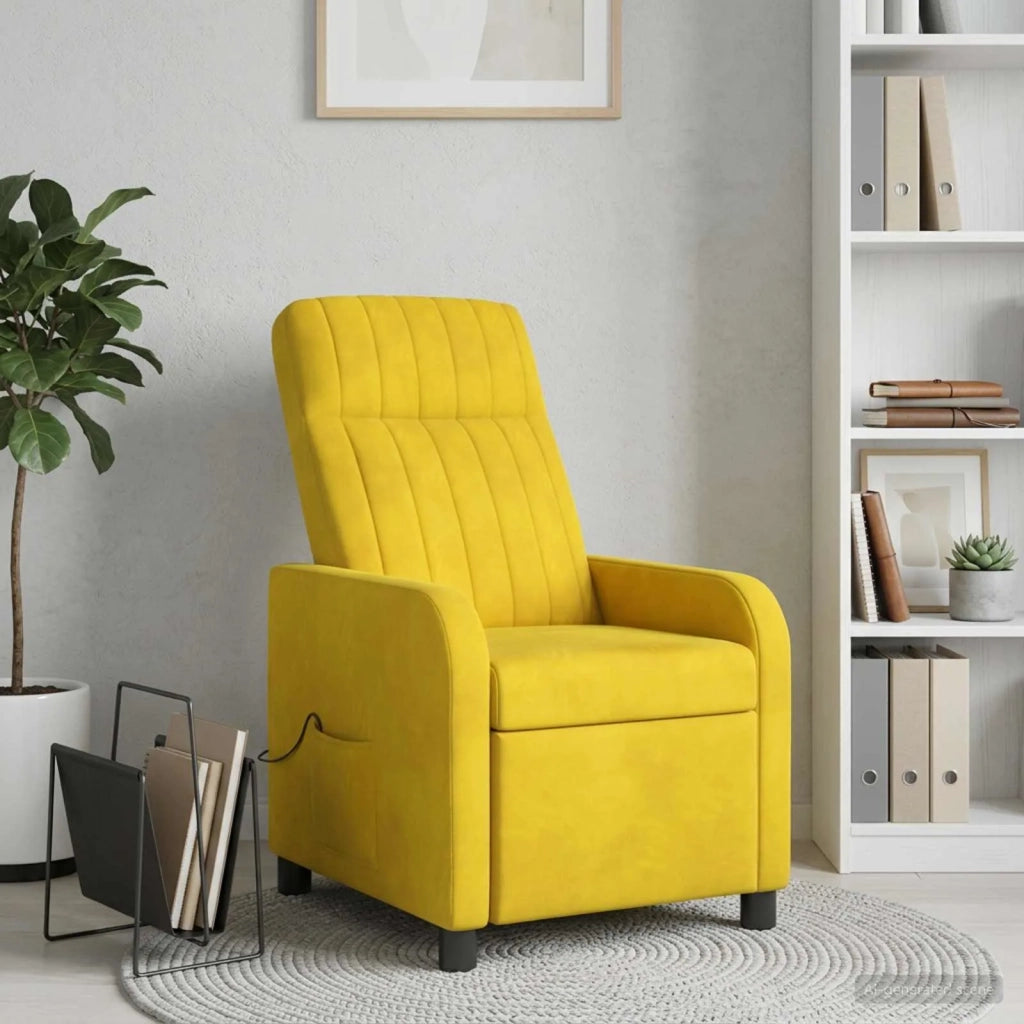 Divano Sedia-Poltrona Massaggiante Giallo Velluto (V)