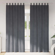 Tende oscuranti 2 pcs Grigio chiaro 140 x 245 cm Velluto 4107296