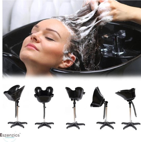 Wascazzo Professionale Pro7 - Haarwascazzo XL - Extra Profondo - Regolabile - Robusto e Stabile - Lavandino Mobili - Wascazzo per Capelli - Capelliere - Salon Capelli - Nero