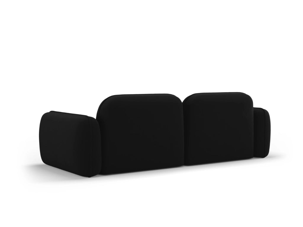 Cosmopolitan Design - Divano modulare "Sydney" 3 posti in velluto nero 