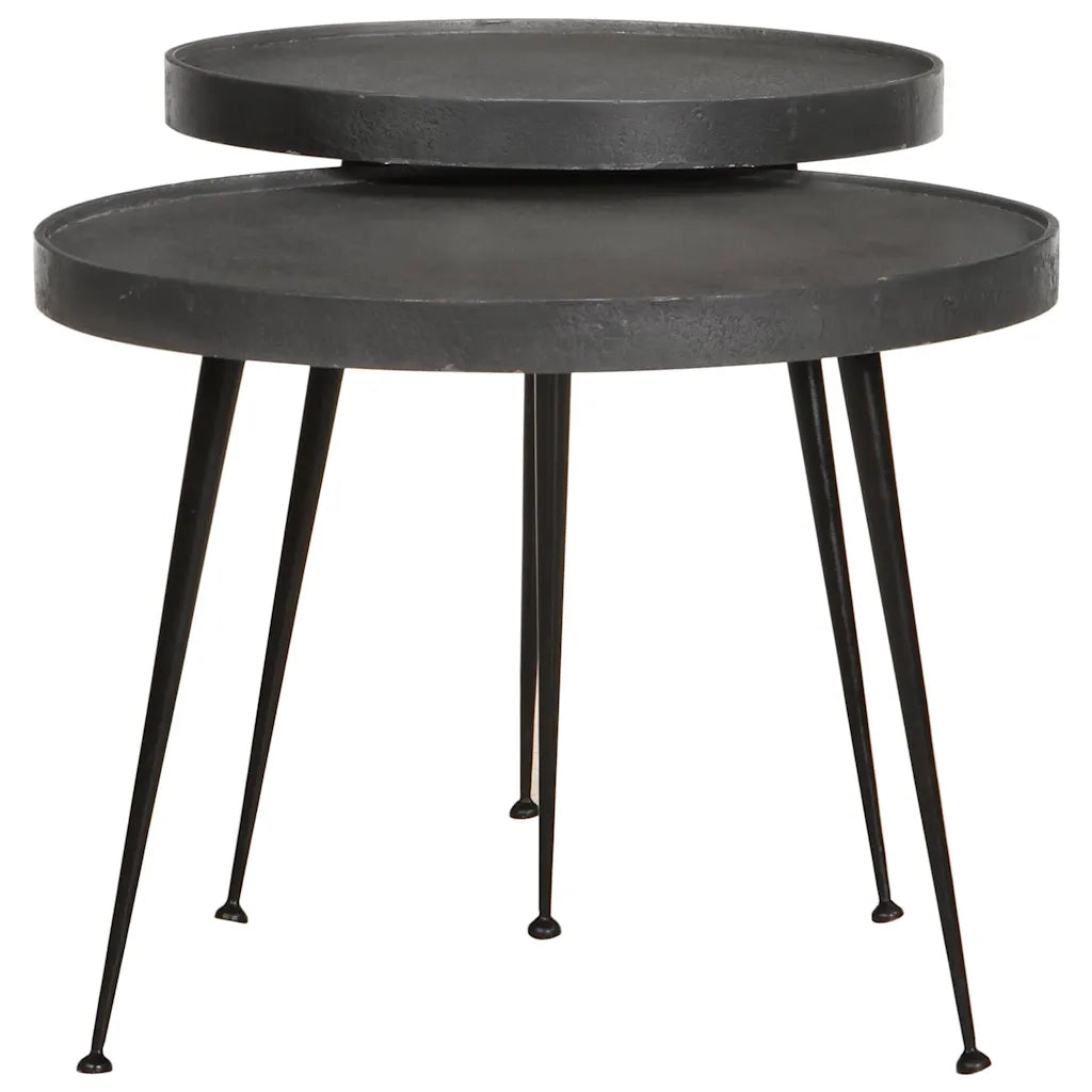 Tavolini da Salotto 2 pz Neri in Legno Multistrato 373636