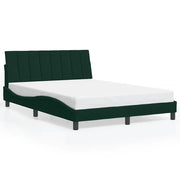 Letto matrimoniale | Letto per adulti | Giroletto senza Materasso Hanko Verde Scuro 140x200 cm in Velluto