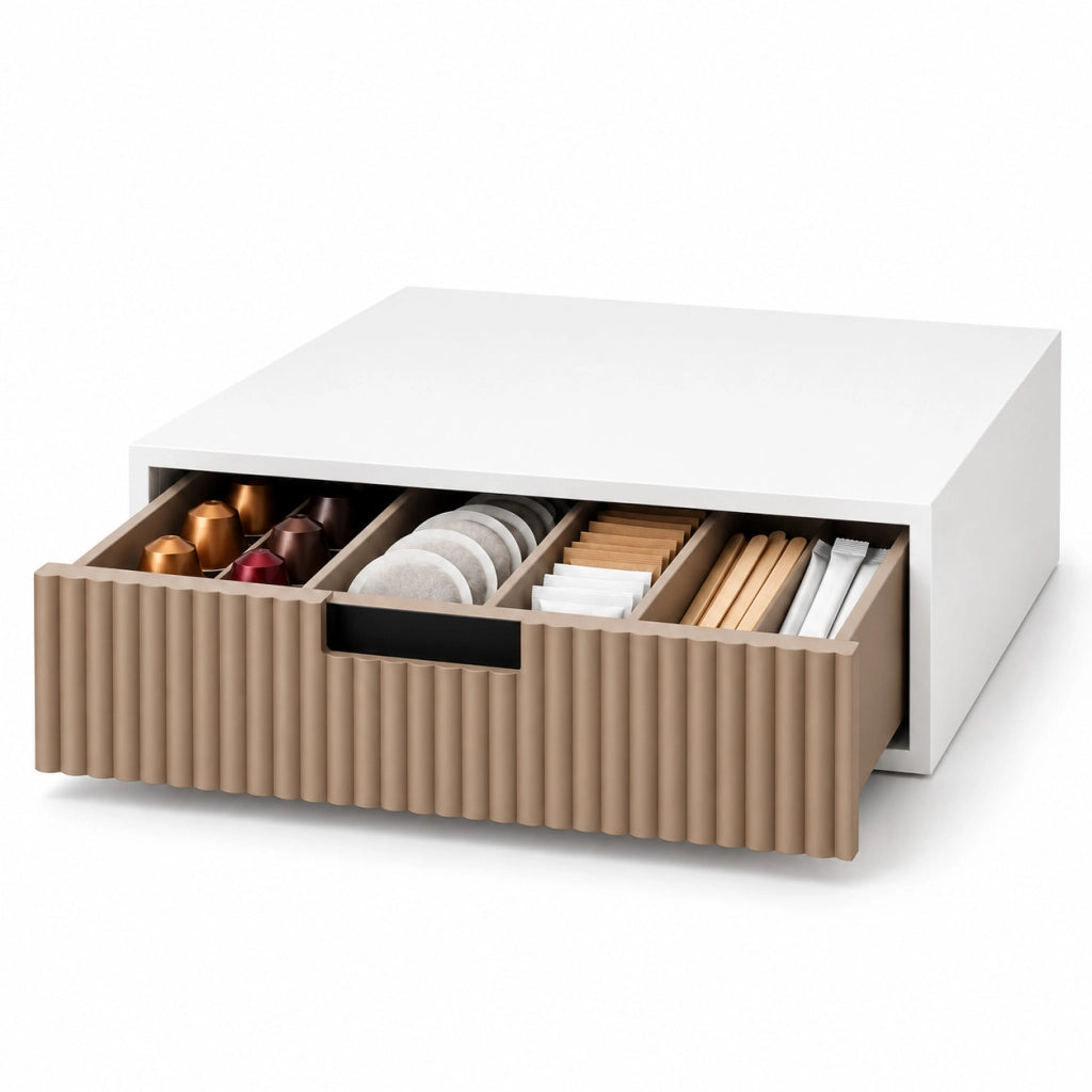 ORGANIZER CAFFE CAPSULE CIALDE PORTAOGGETTI CASSETTO DIVISORI 30X30XH10CM 749560