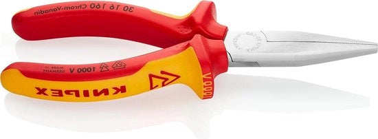 Tang isolata in acciaio inox con manici ergonomici e testata VDE 160 mm