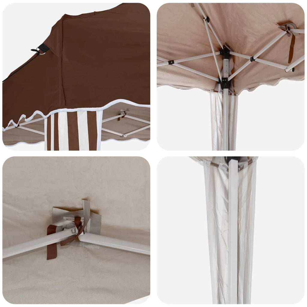 Tenda per feste a pop-up 575 x 290 x 245 cm Marrone 42019786